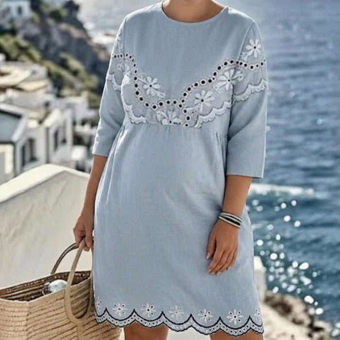 Aurelia Trykt Maxi Kjole: Elegant Figur-Fasong Casual