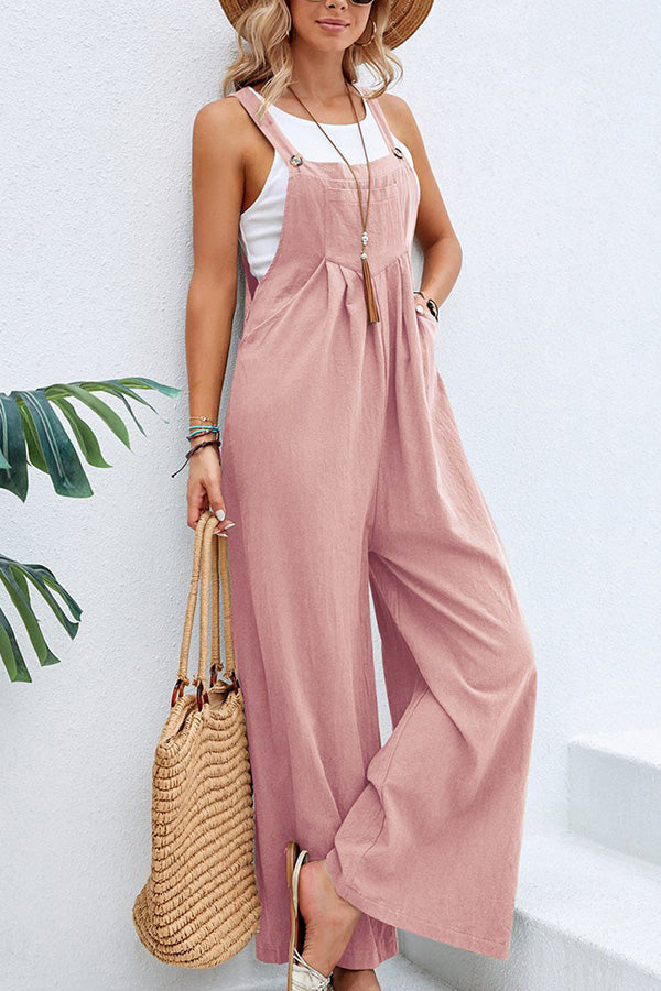 Ilse - Ensfargede casual seler overall