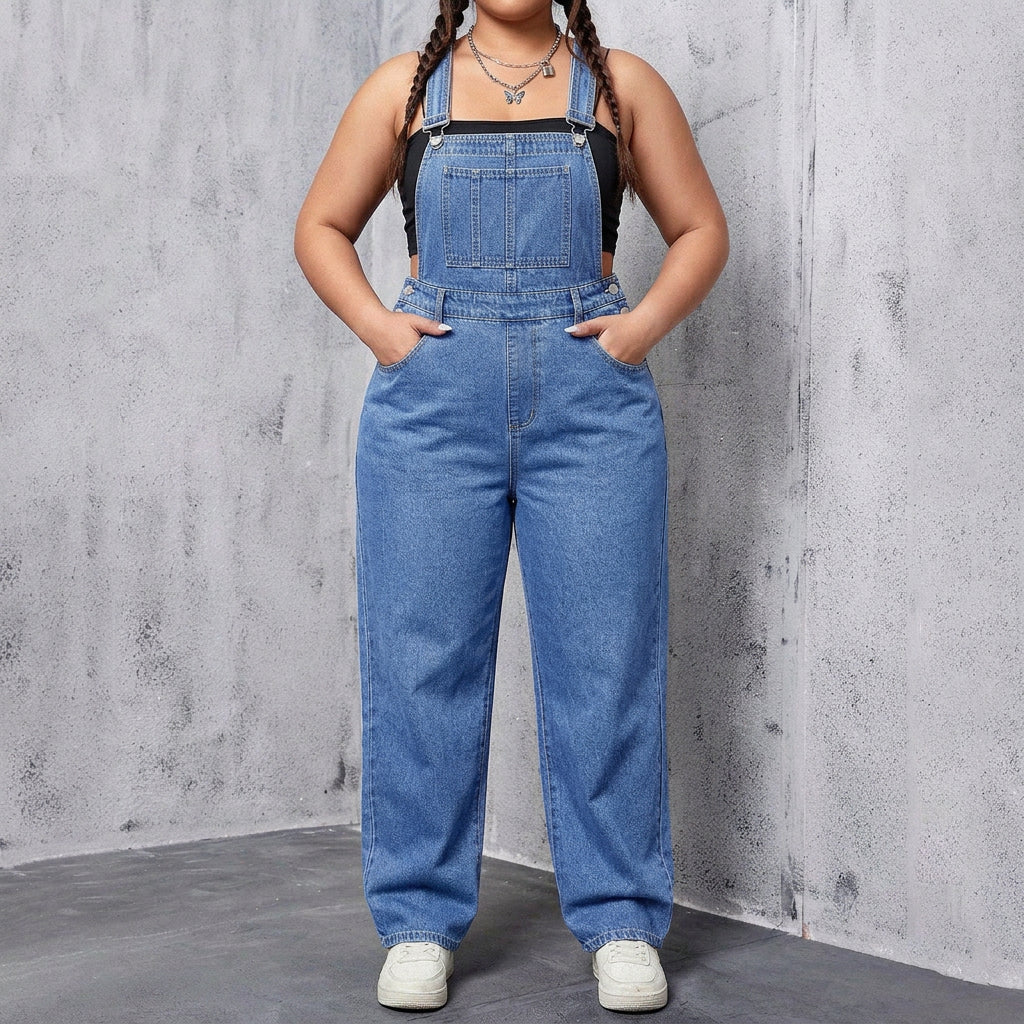 Amina Denim Overaller Casual