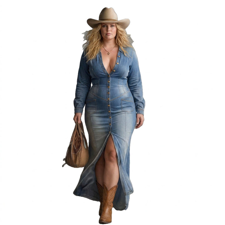 Mei Maxi Denim Kjole