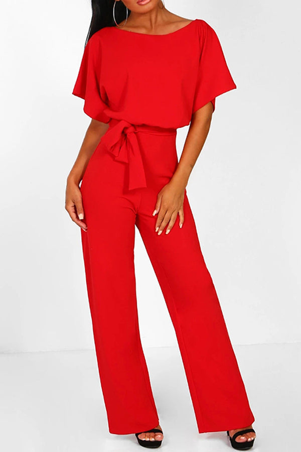 Cassia - Sommer knappebånd kortermet jumpsuit