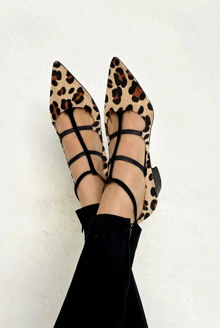 SUNNIVA PRINT BALLETFLATTER MED STROPPER