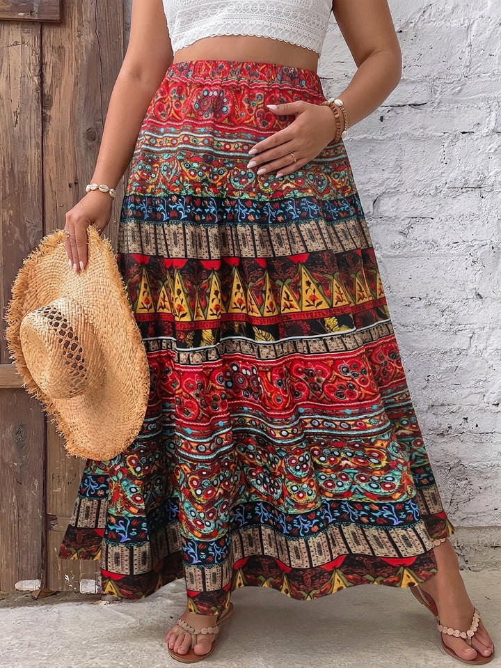 Shiloh | Boho Høy Midje Skjørt