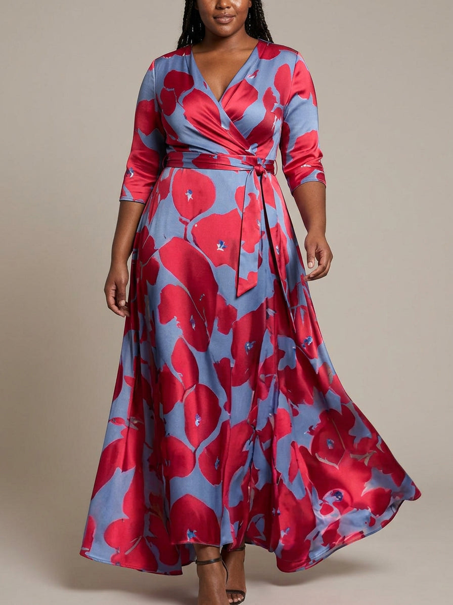 Wynne | Seaside Glam Elegant Mid Sleeve Maxi Dress Ensemble