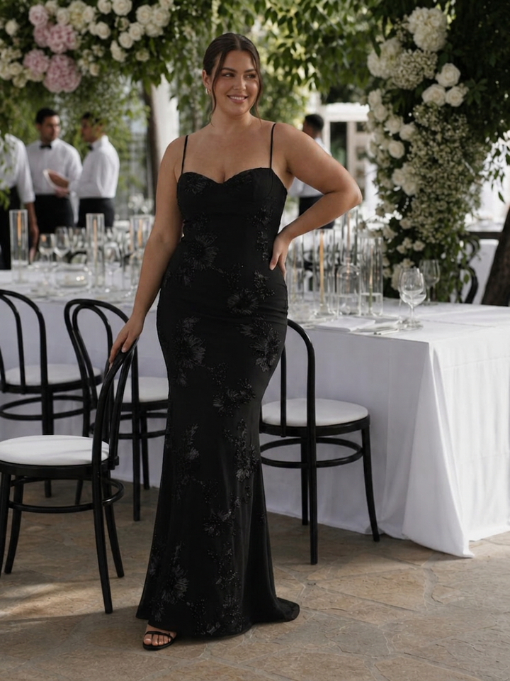 Clover | Spaghetti Stropp Korsett Bodice Maxi Kjole