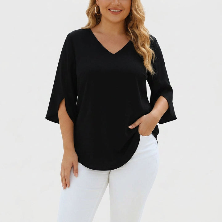 Solene | Sofistikert V-Hals Bluse