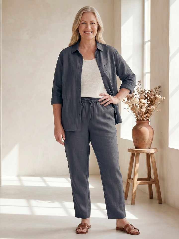 Paloma | Langermet skjorte og tapered bukser sett