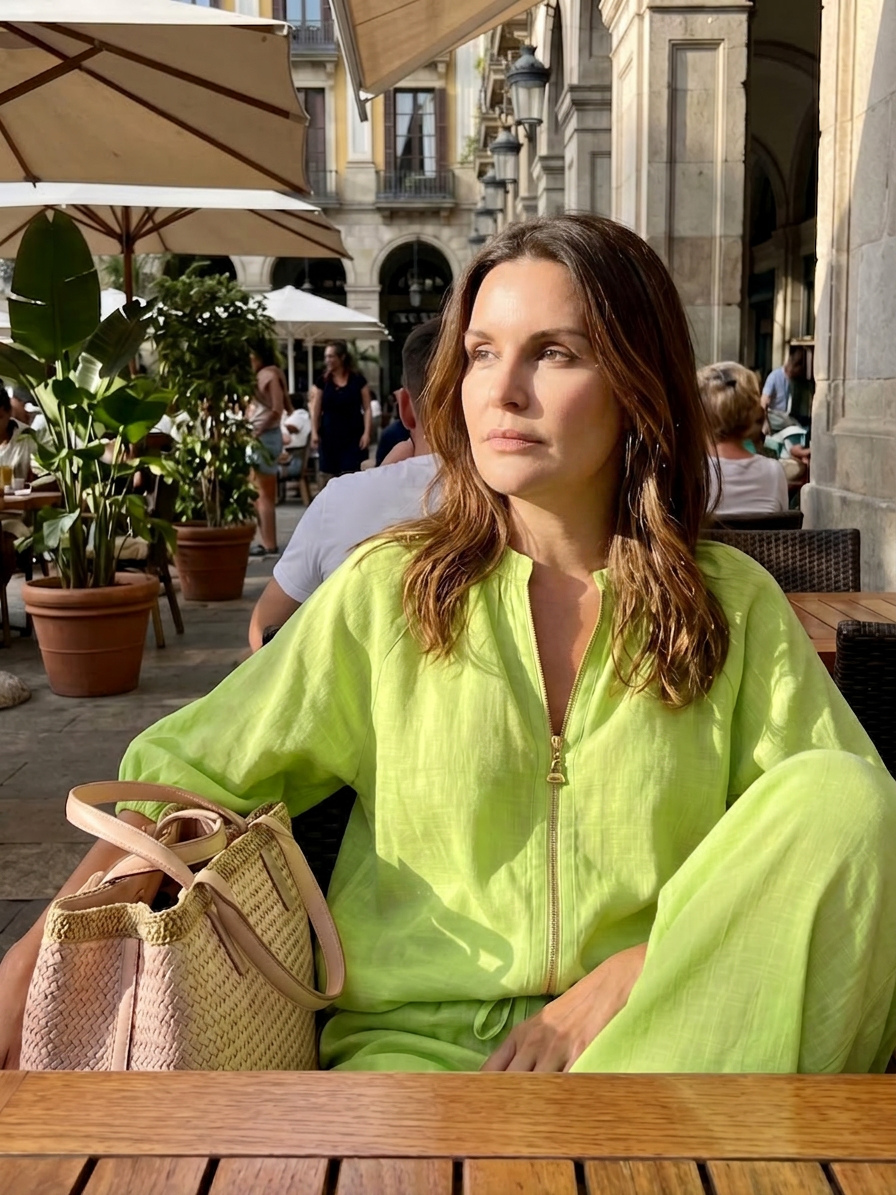 Cecily | Glidelås Front Blouson Topp Bred Ben Sett