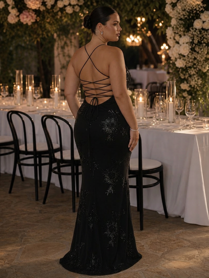Clover | Spaghetti Stropp Korsett Bodice Maxi Kjole