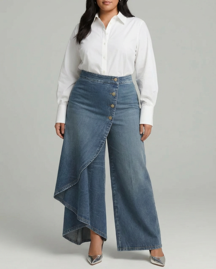 Priya | Denim Innsvung Bukser