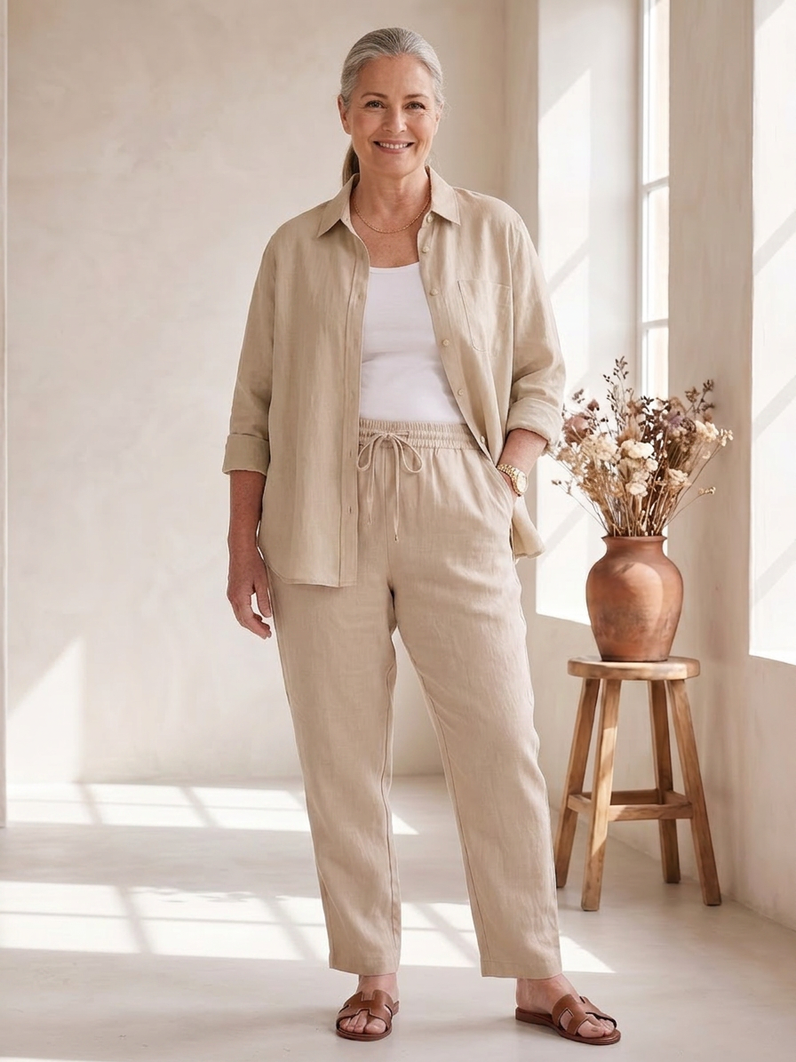 Paloma | Langermet skjorte og tapered bukser sett