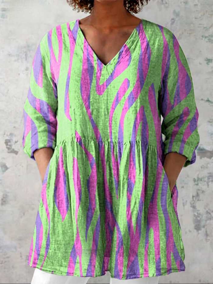 Paloma | Lang Bluse med V-hals