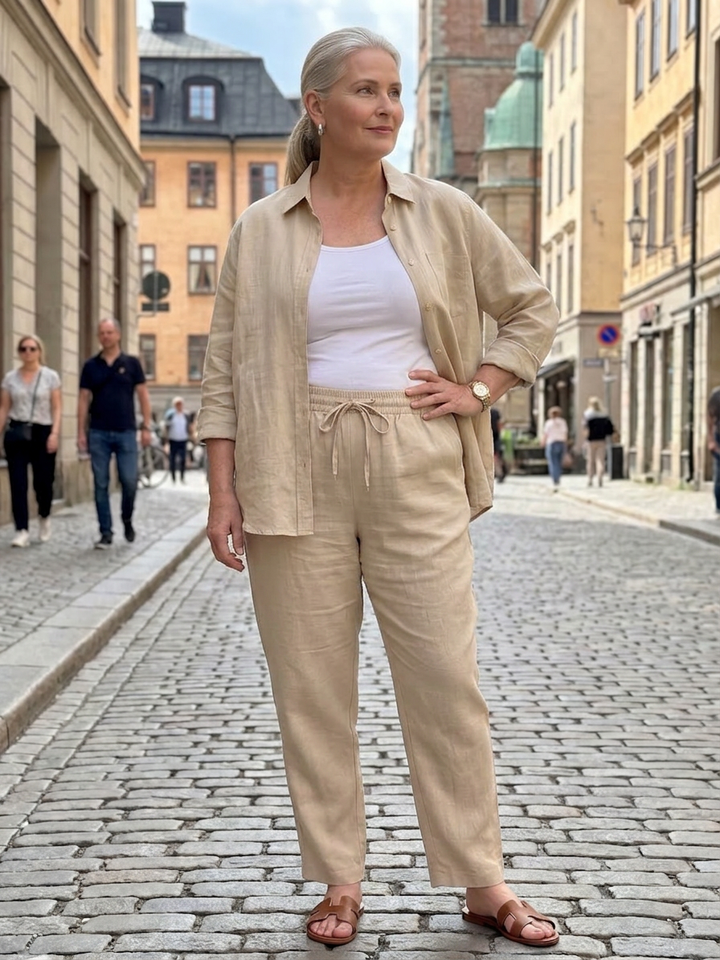 Paloma | Langermet skjorte og tapered bukser sett