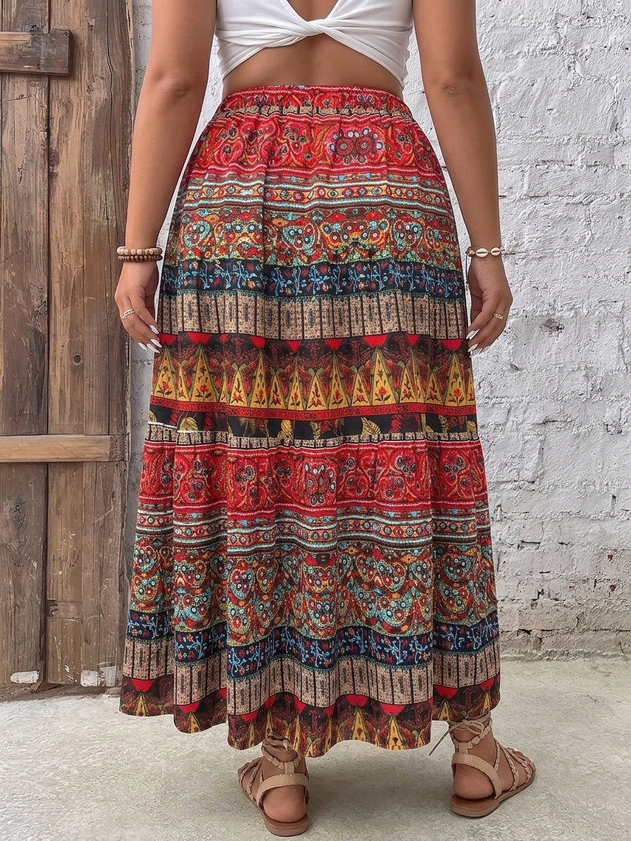 Shiloh | Boho Høy Midje Skjørt