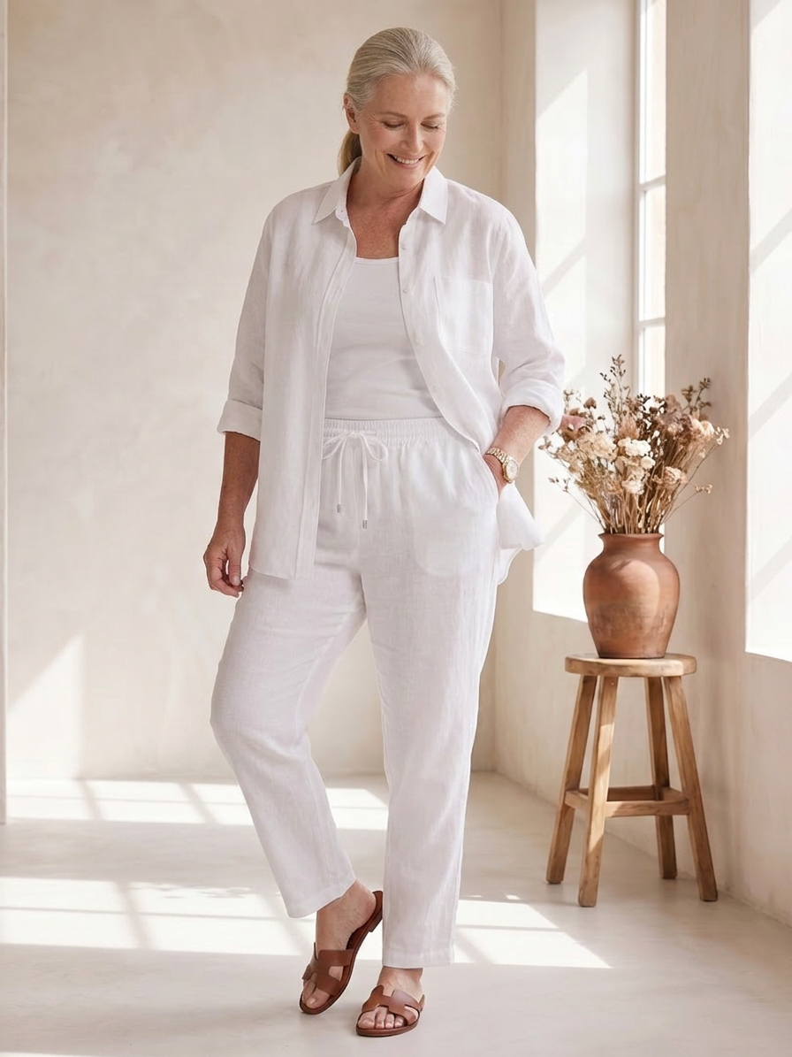Paloma | Langermet skjorte og tapered bukser sett