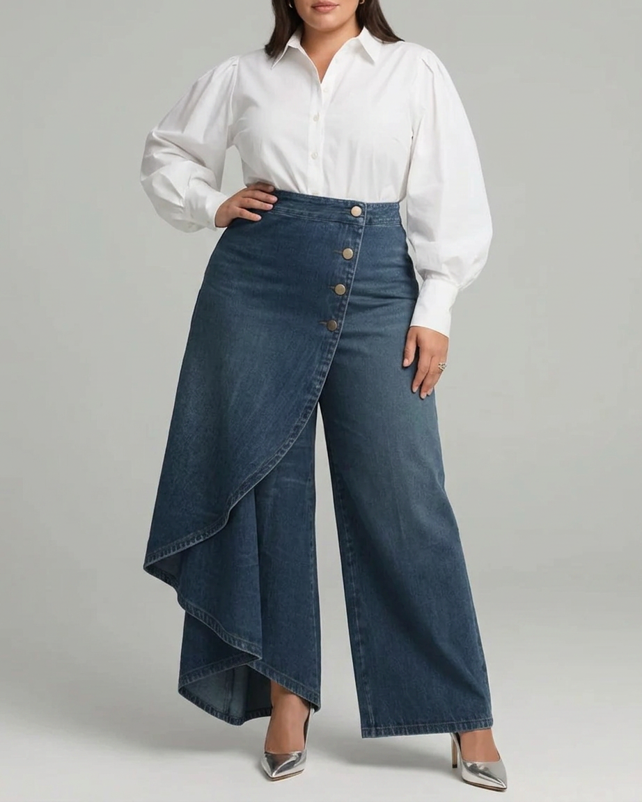 Priya | Denim Innsvung Bukser