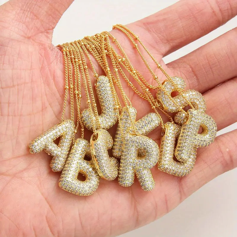 Mali bokstav initial halskjede sett | Gull