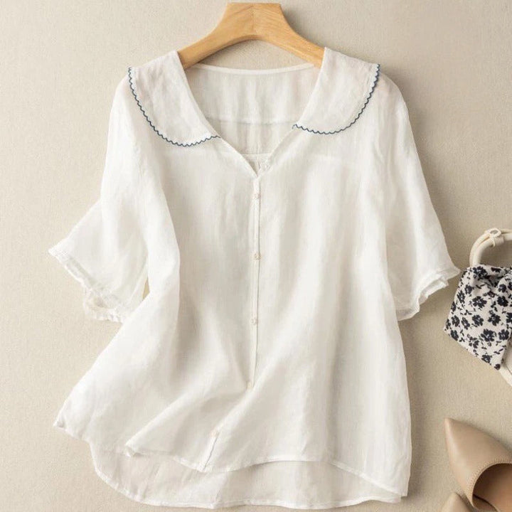 Calliope | Vintage Bluse med Knappdetalj
