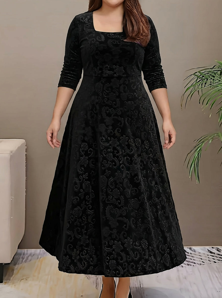 Evadne | Elegant Mønstrete Maxikjole