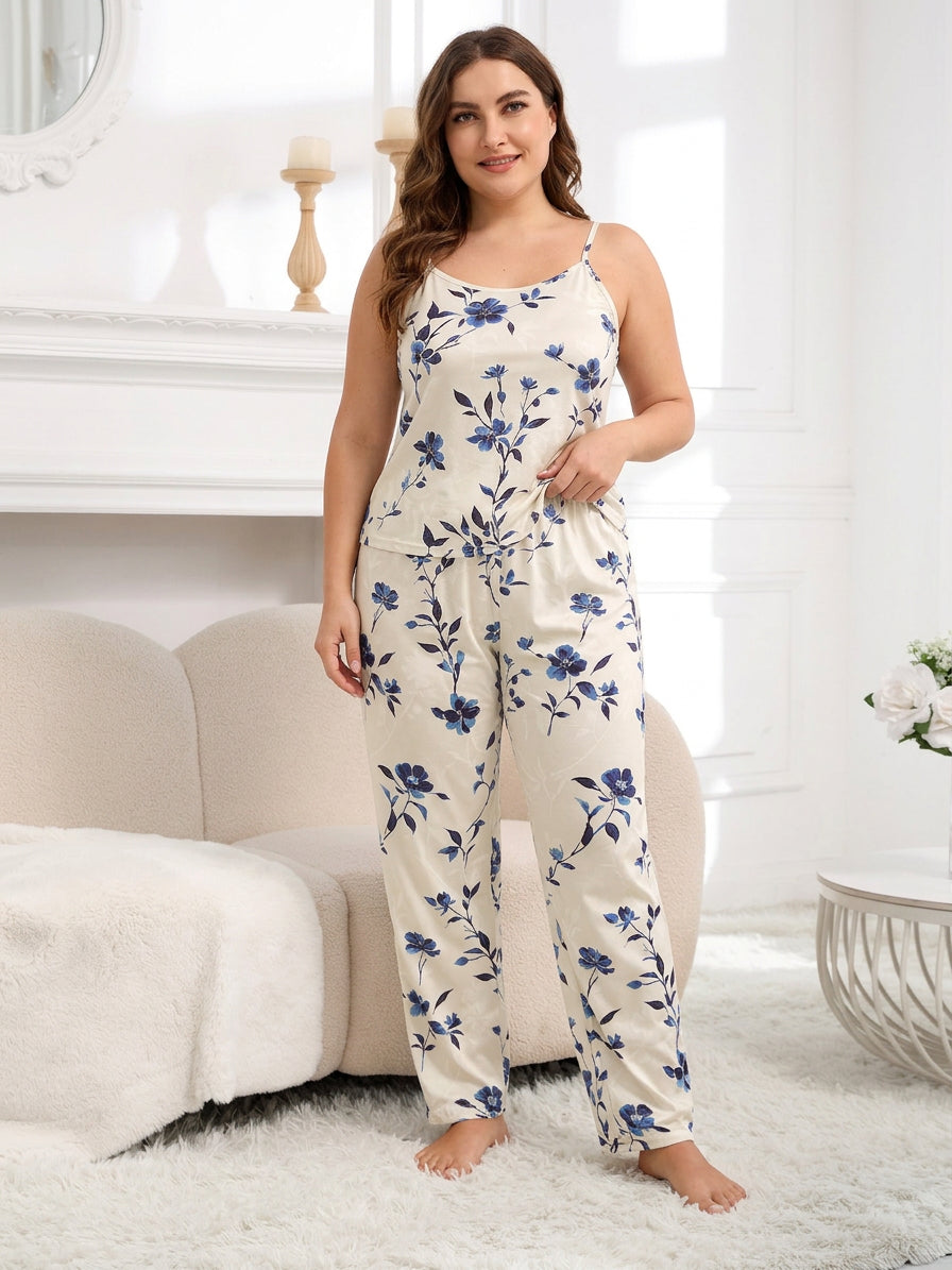 Nadya | Vintage Blomster Pysjamas Sett