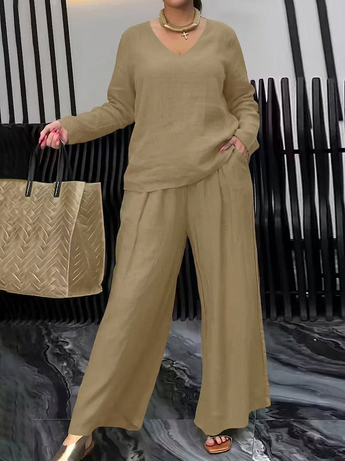 Quinn - Kvinne Kato V-hals Co-Ord Sett