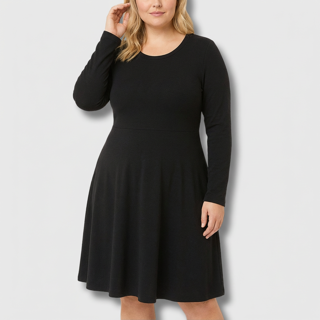 Anwen | Klassisk Langermet Fit &amp; Flare Kjole