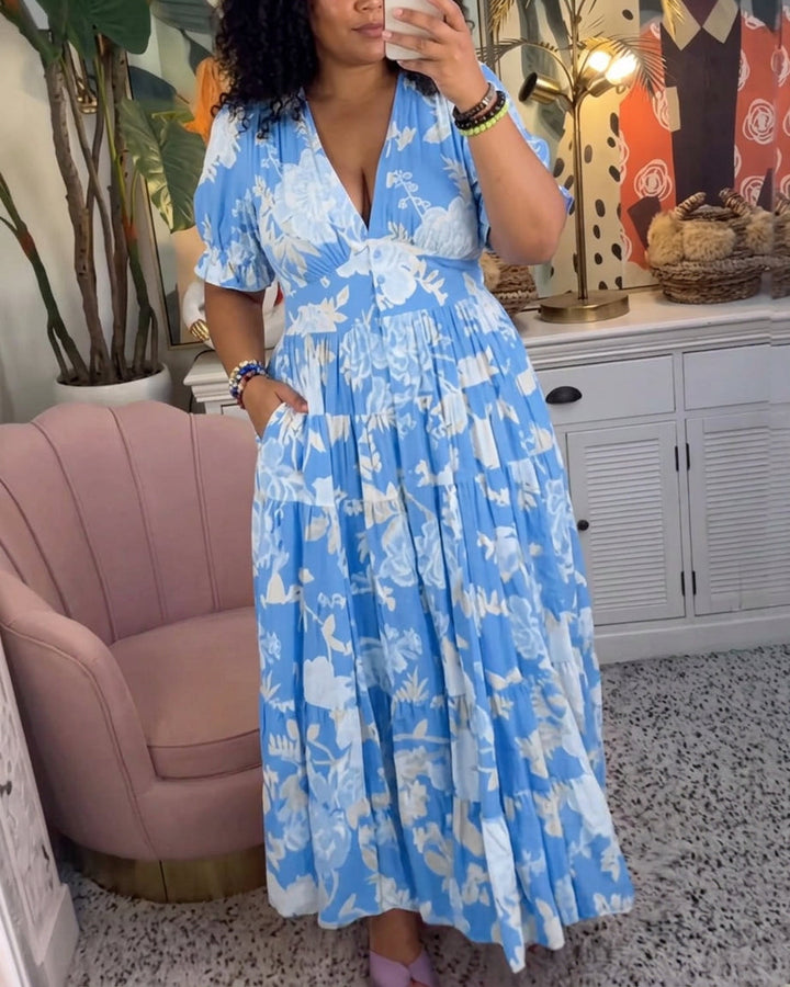 Salma | Blomstrete Maxi Kjole