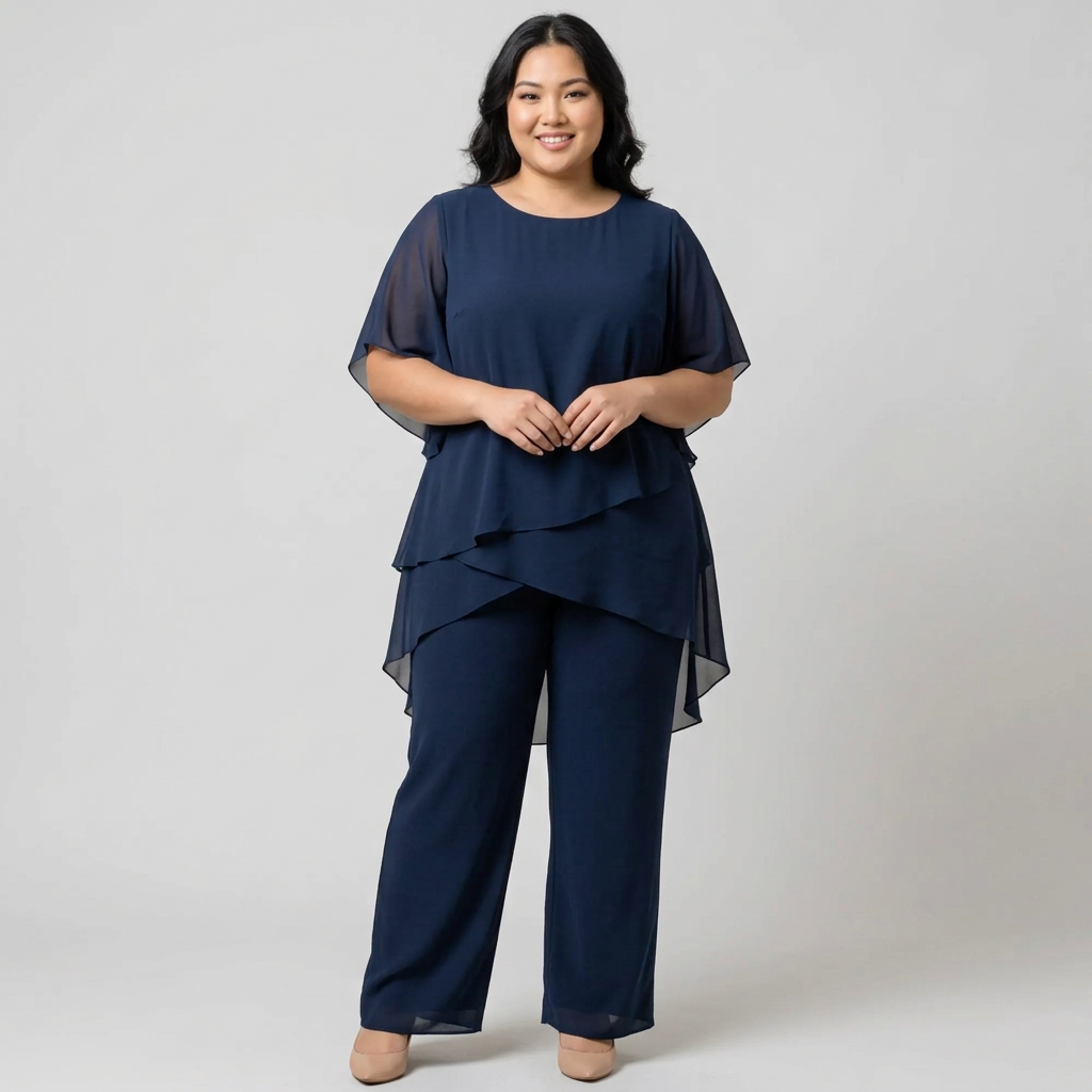 Isolde | Dress med draperte palazzo-bukser