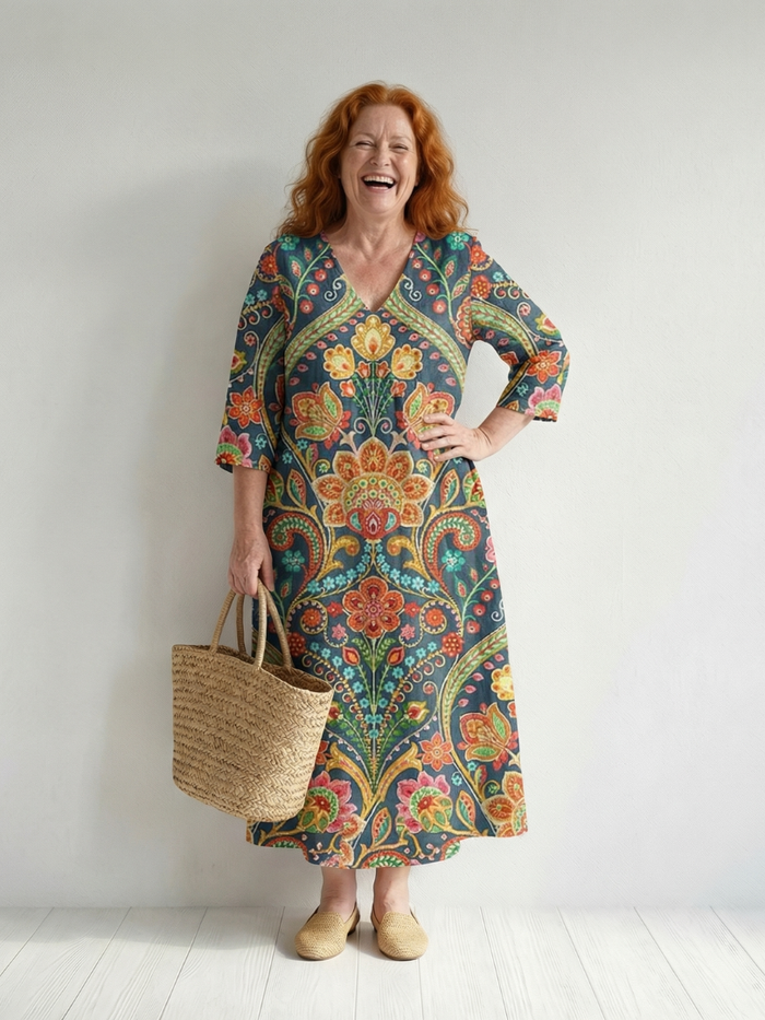 Vael | Easy Shape Garden Midi Kjole