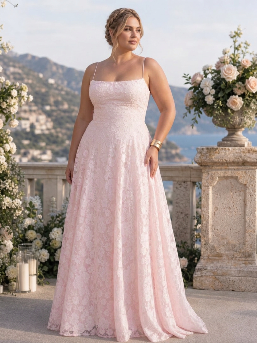 Noa | Spaghetti Stropp Full Blonde Maxi Kjole