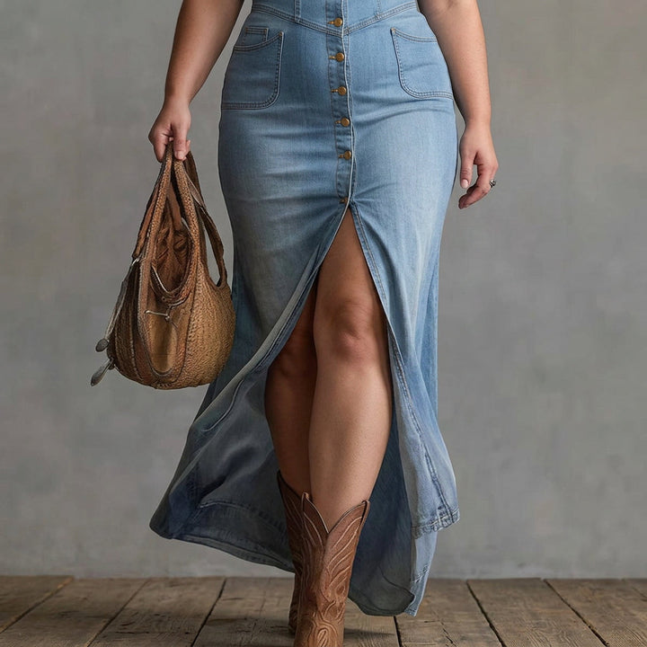 Mei Maxi Denim Kjole
