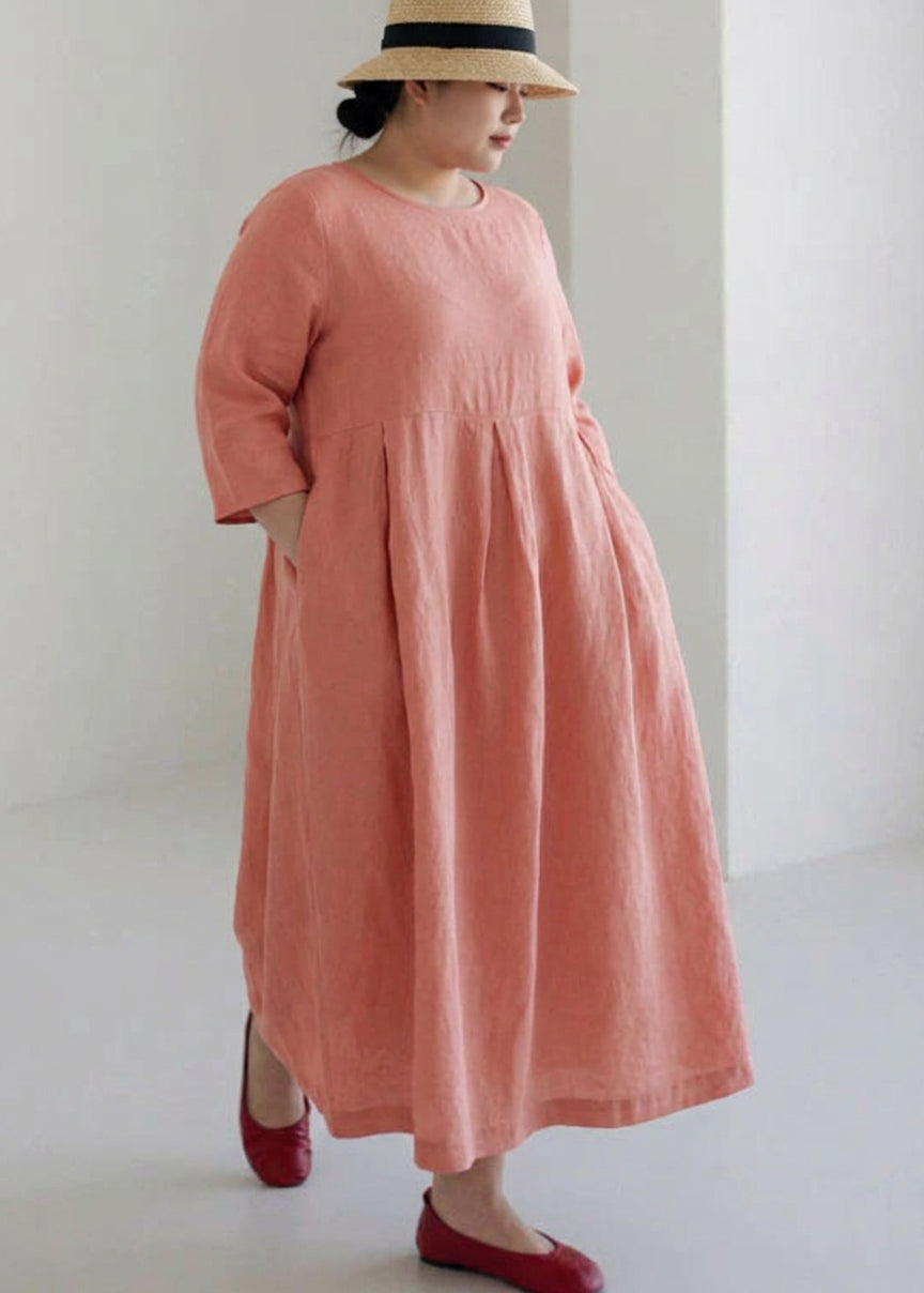 Celestine - Aprikos Bomullskjoler Lommer Patchwork Vår