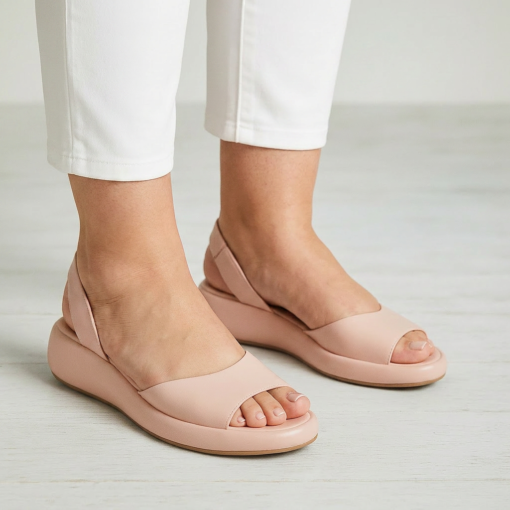 Romy | Minimalistiske Sandaler med Åpen Tå