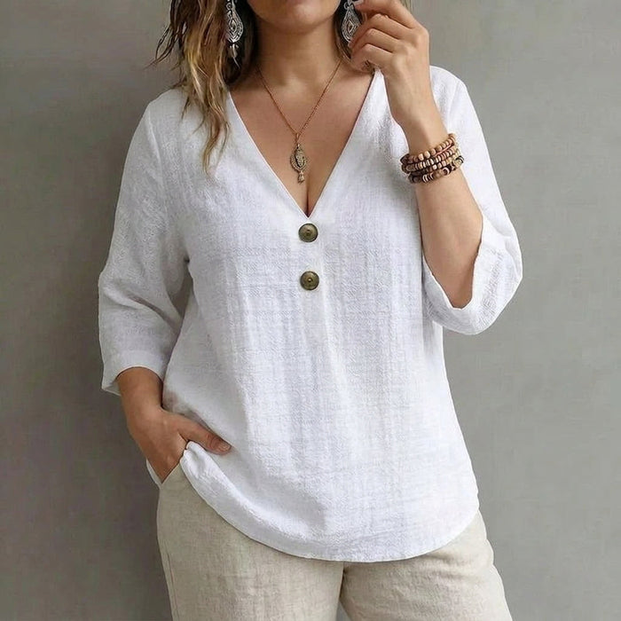 Harlow | Uformell Ensfarget Bluse