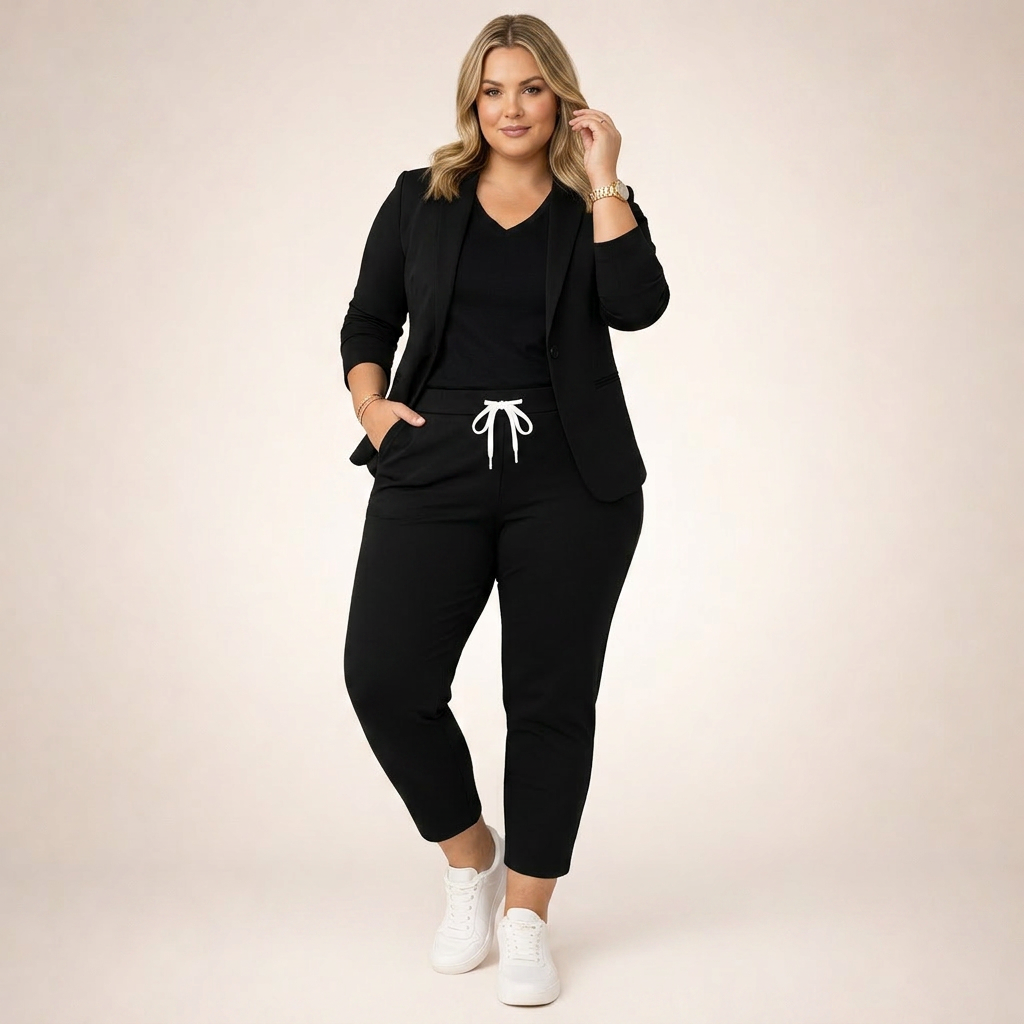 Rosanna | Løs Dress Set med Sporty Accent