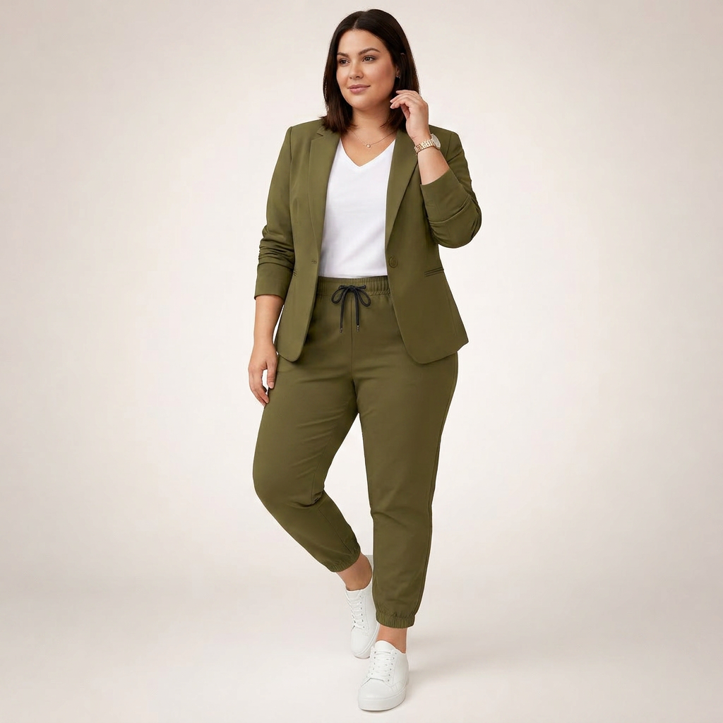 Rosanna | Løs Dress Set med Sporty Accent