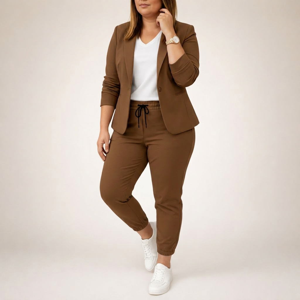 Rosanna | Løs Dress Set med Sporty Accent