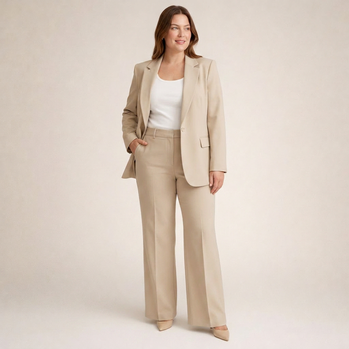 Priya | Elegant Dress Set med Flared Bukser
