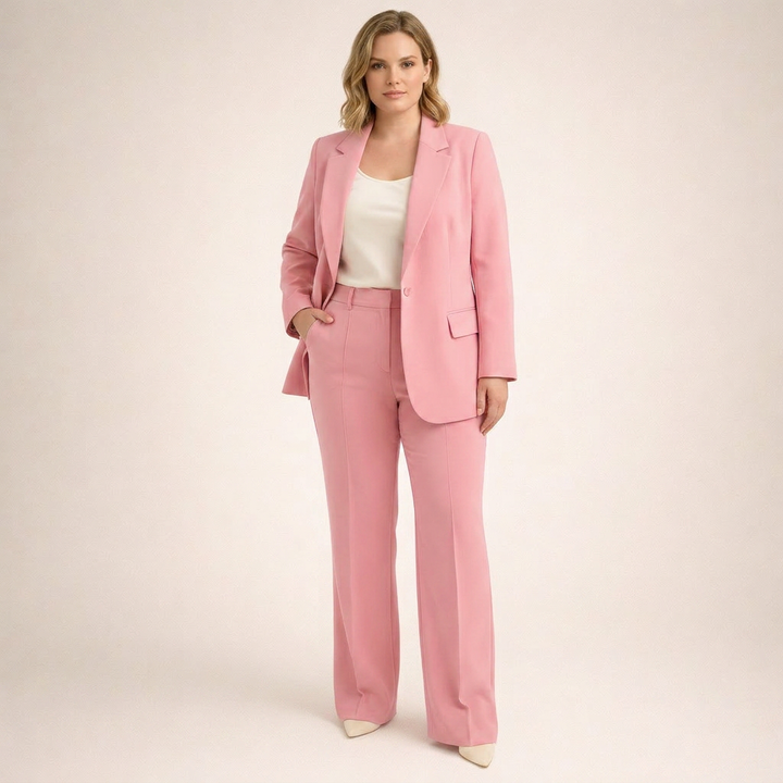 Priya | Elegant Dress Set med Flared Bukser