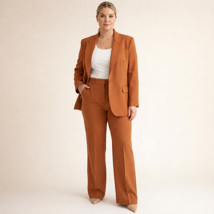 Priya | Elegant Dress Set med Flared Bukser