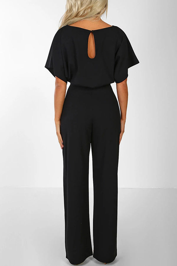 Cassia - Sommer knappebånd kortermet jumpsuit