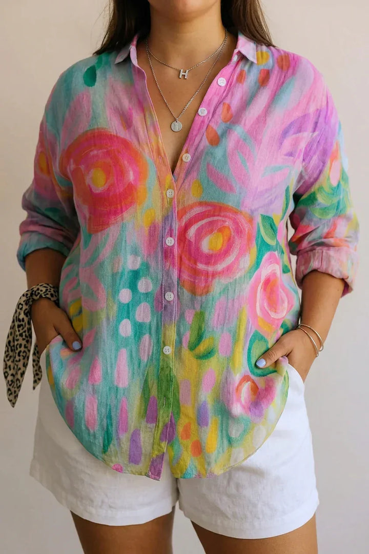 Arabella | Mønstret Bluse