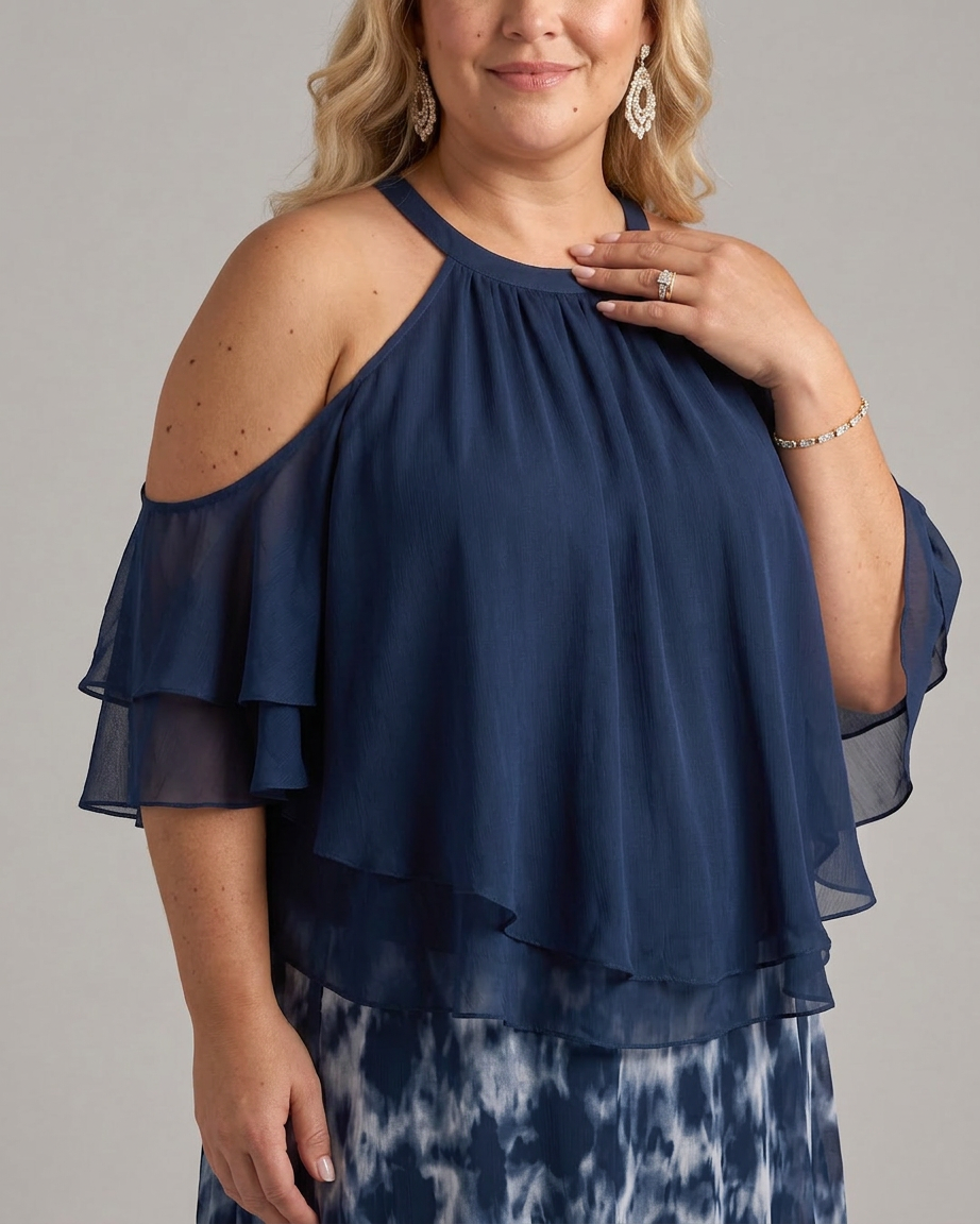 Anouk | Laget Halter Neck Trykt Bred Ben Sett