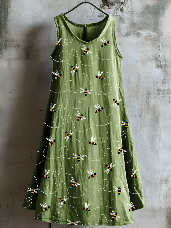 Yelena - Honningbie Eng Tankkjole Grønn