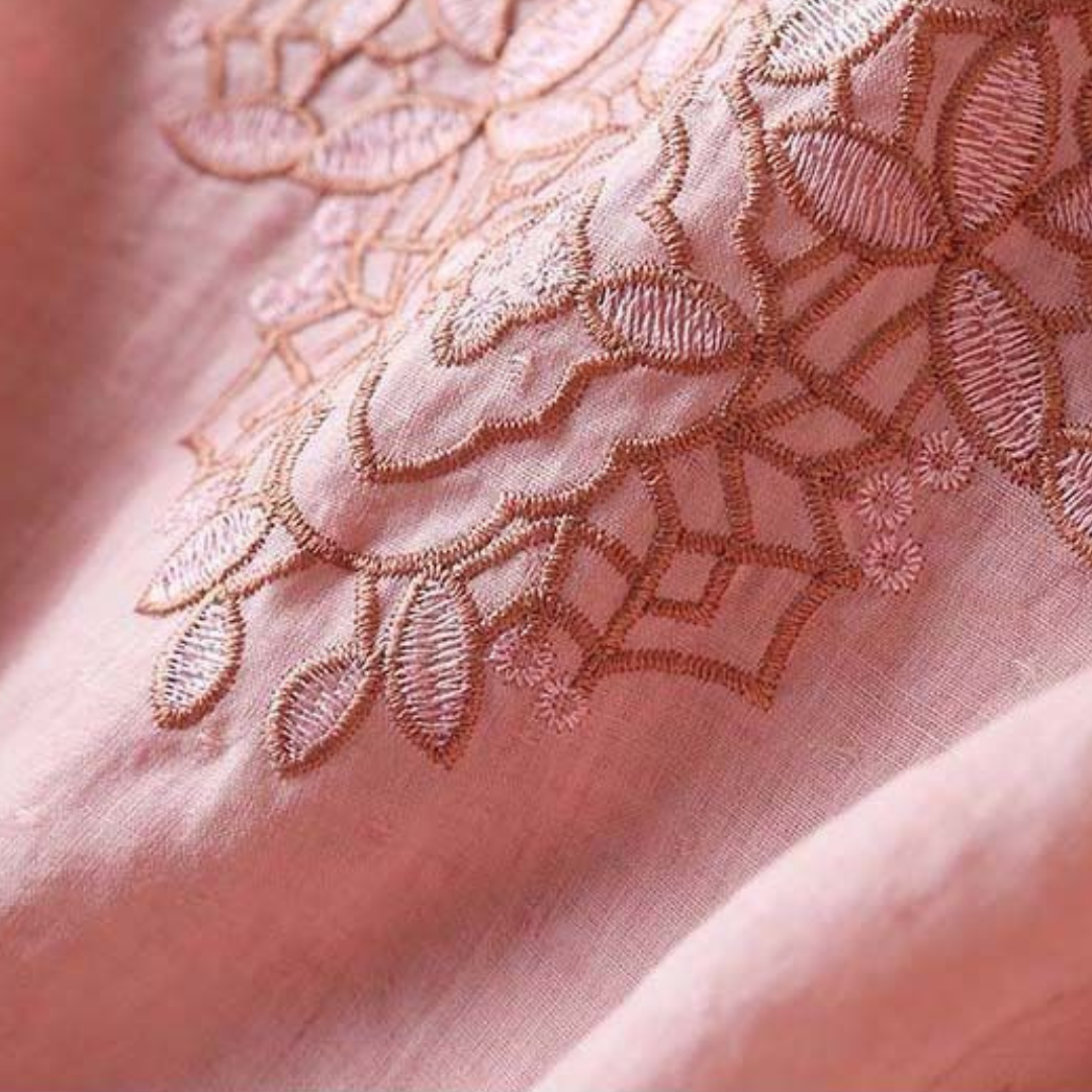 Ingrid - Brodert Uformell Stilig Tunika