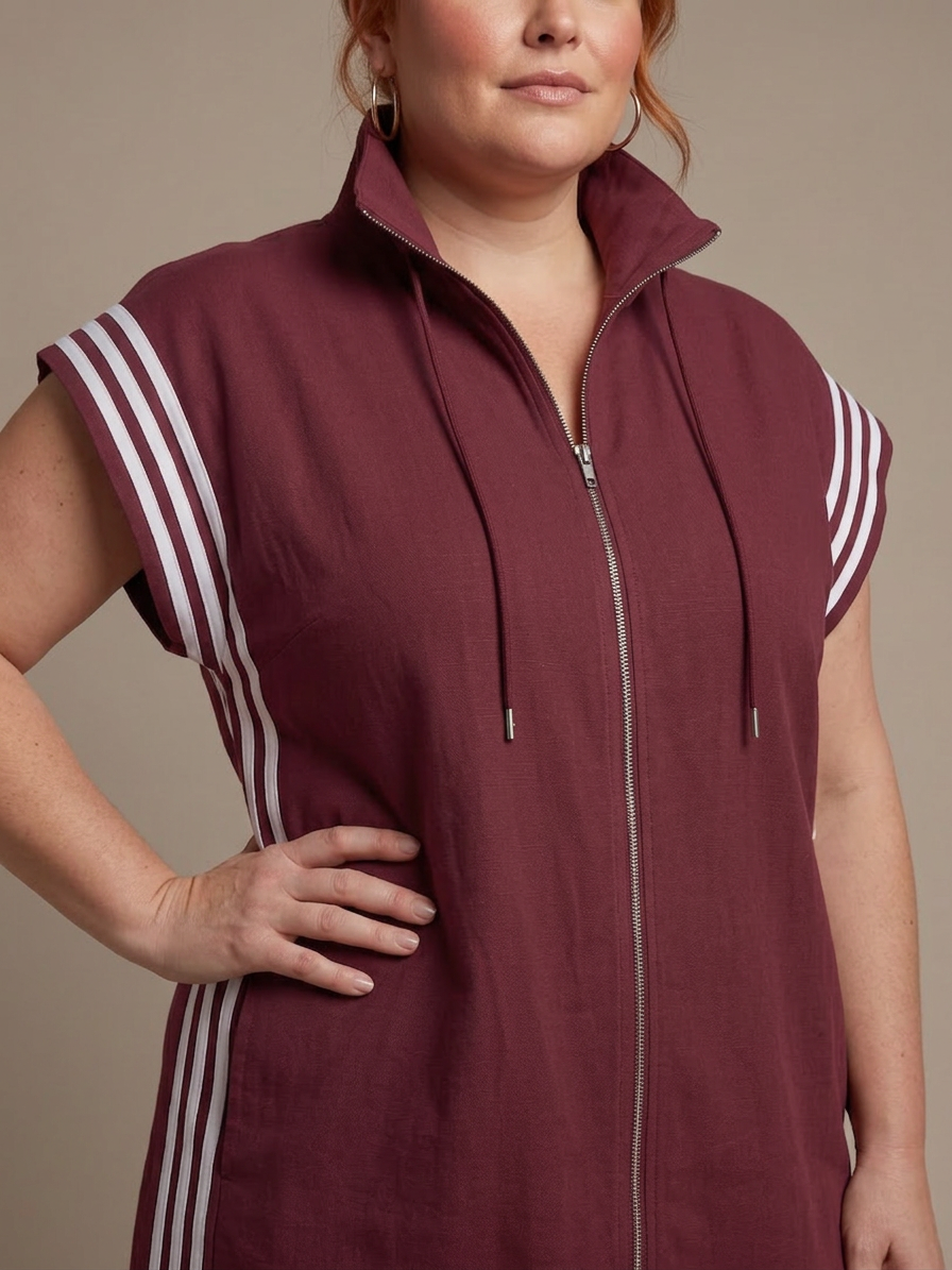 Winslow | Zip Front Stripe Panel Jumpsuit
