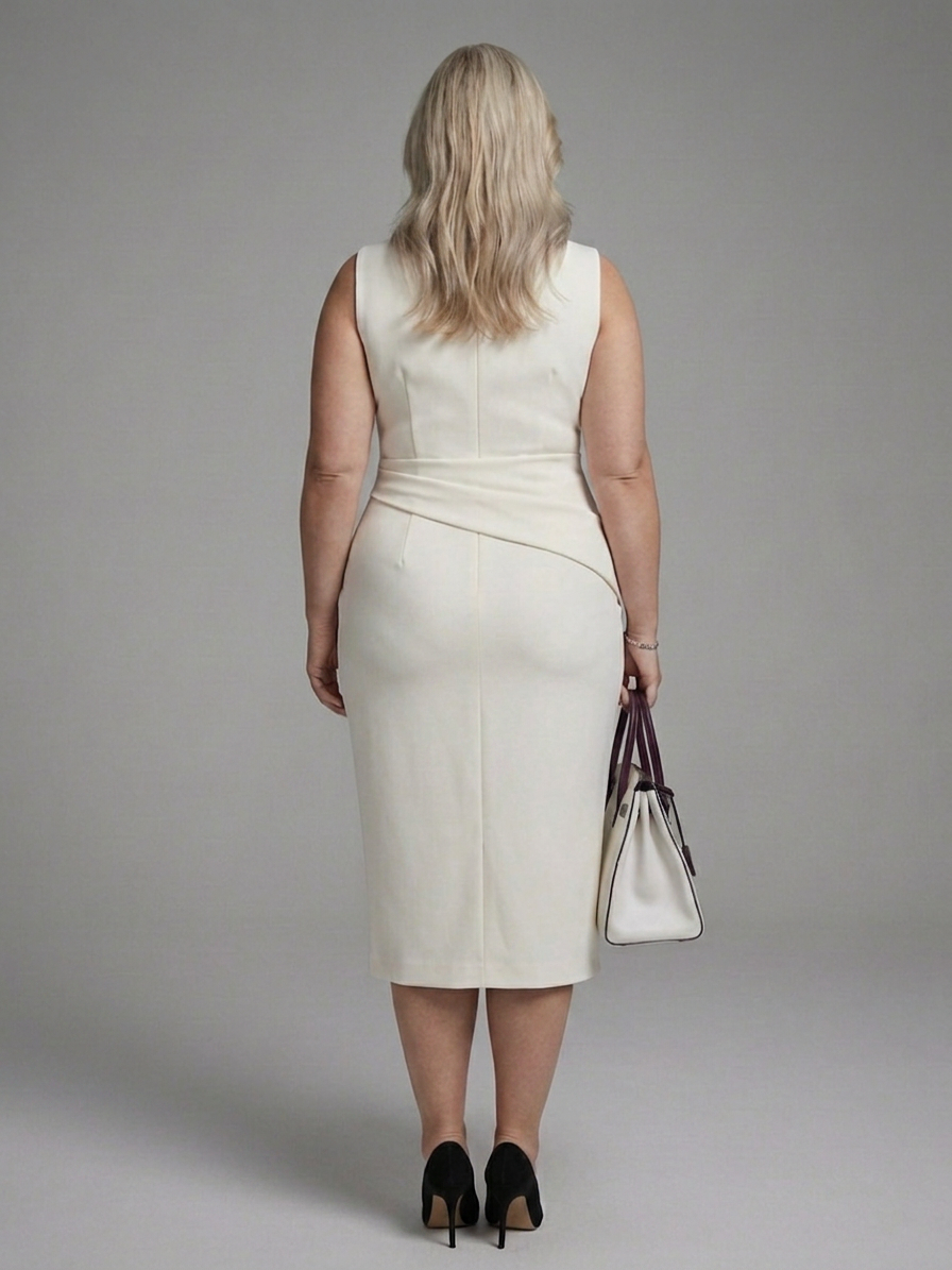 Floriane | Asymmetrisk Midi Kjole uten Ermer