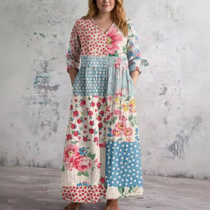 Juno | Lappeteppe Blomster Maxi Kjole