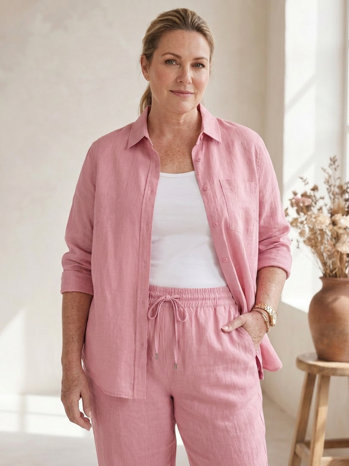 Paloma | Langermet skjorte og tapered bukser sett