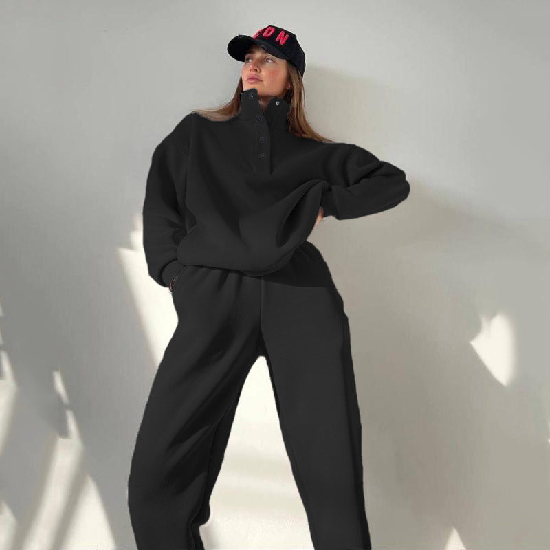 Oversized kosedress i fleece med ståkrage